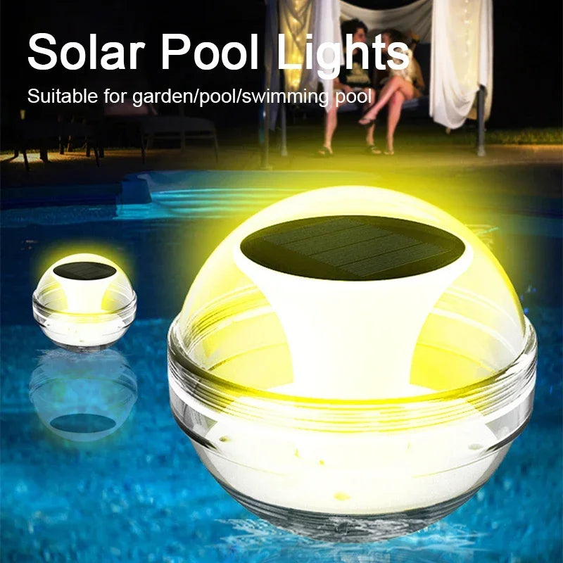 Lumivana Solar Poolleuchte schwimmend | 3 Lichtmodi LED | Wasserdicht IP65 für Pool & Teich