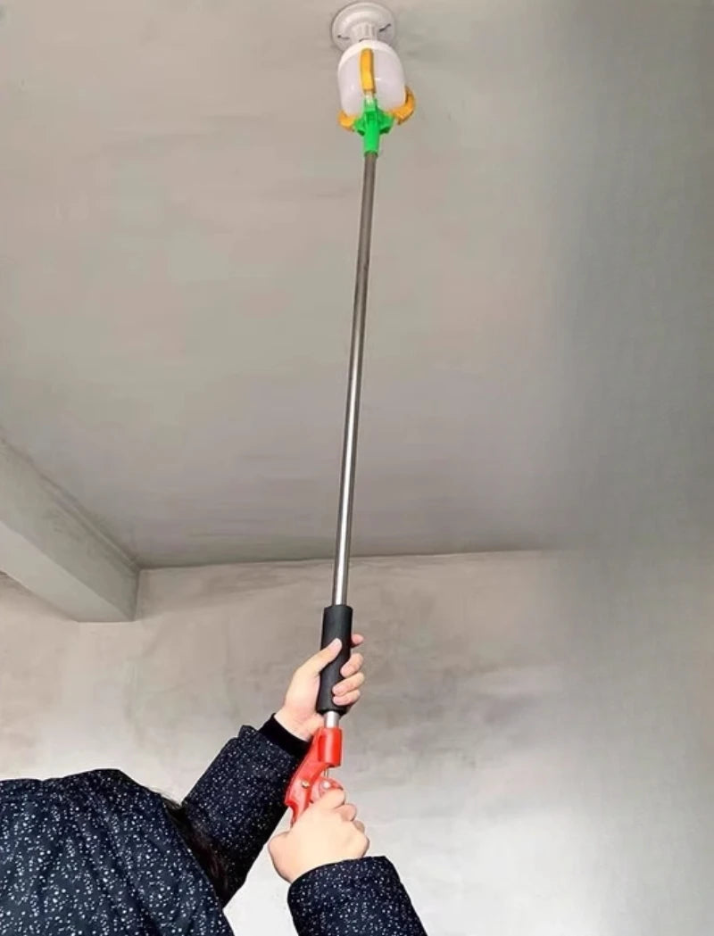 Frugano Pro Obstpflücker Greifer | 3-Klauen Fangkorb | Aluminium Teleskopstange