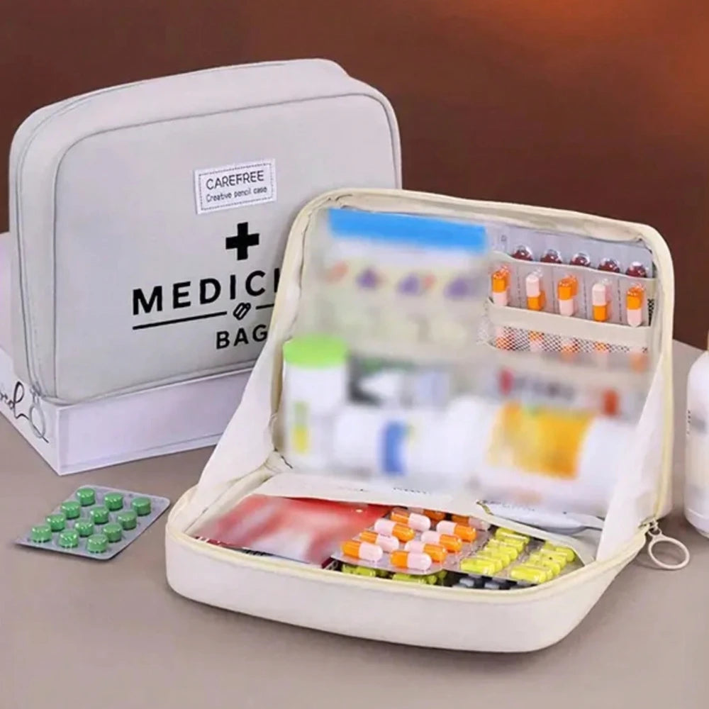 MediMaus Medikamententasche Organizer | Reise Erste-Hilfe Tasche | Pillen & Medikamente Aufbewahrung | Tragbar | Für Haushalt & Outdoor
