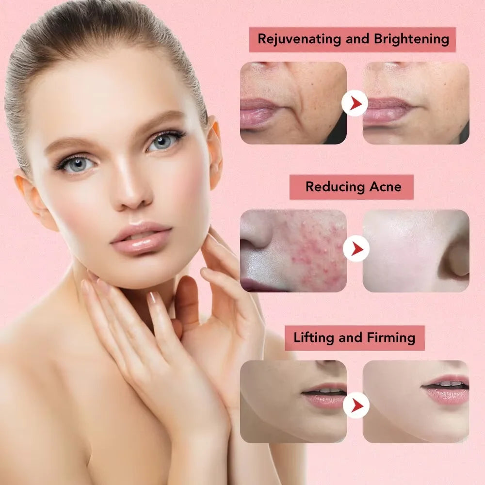 Dermalviora Gesichts Massagerät 7-in-1 | EMS & RF Mikrostrom | LED Lichttherapie Anti-Falten Beauty Gerät