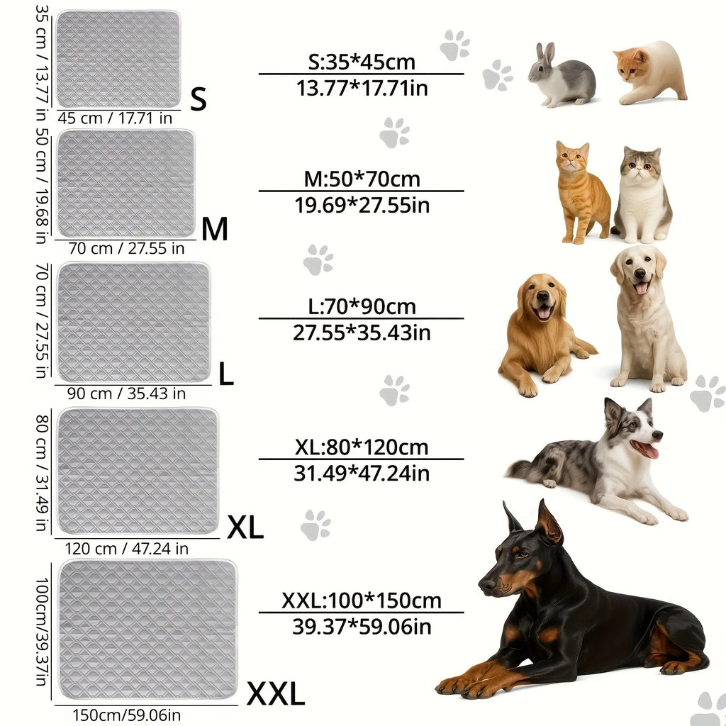 CoolPawza | Kühlmatte für Hunde & Katzen | Atmungsaktive Sommer-Liegematte | Waschbar & Tragbar