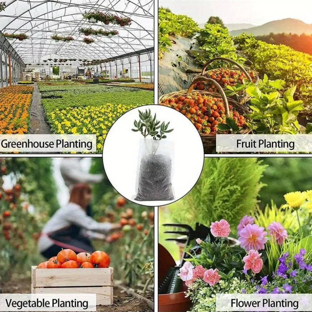 EcoSprout 100 Bio-Anzuchtbeutel | Pflanzenzüchtung | Wiederverwendbare Stofftöpfe für Garten & Zuhause