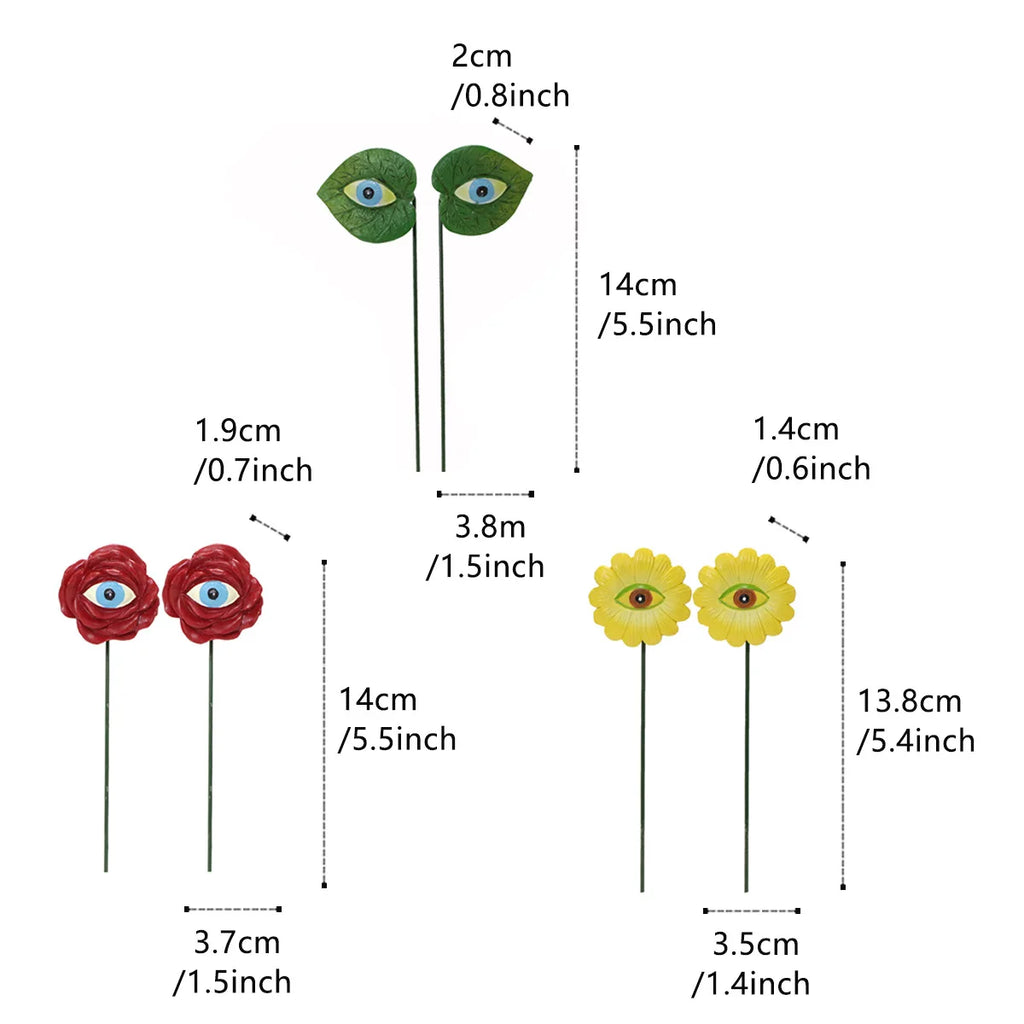 FloraMini 6er-Set Miniatur-Blumenfiguren | Resin Garten-Dekoration | Feengarten & Blumentopf Schmuck