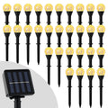 Lumivia Solar-Lichterkette mit Kugelleuchten | 30 LED | Wetterfest | Garten- & Wegbeleuchtung