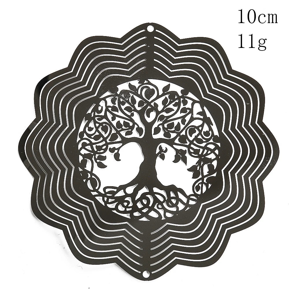 Arborelia Aura 3D Windspiel Lebensbaum | Edelstahl | 10 cm | Spiegel Effekt