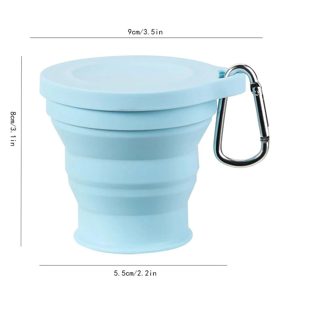 FoldSip Go Faltbecher | Lebensmittelechtes Silikon | Mit Aufhängeöse | Outdoor