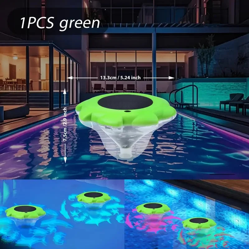LUMISPHERE Solar Poolleuchte schwimmend | RGB Farbwechsel | IP68 wasserdicht | Automatik Sensor | Outdoor