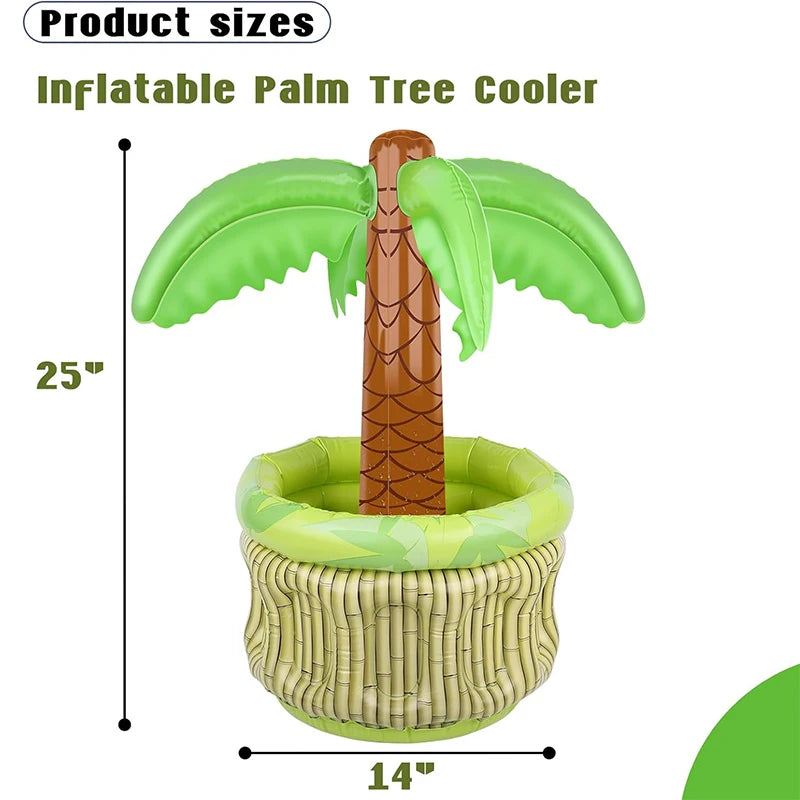 TROPICOVA Eiskübel aufblasbar Palme | Getränkehalter | 63 cm Höhe | Pool Party Deko | Sommer Zubehör