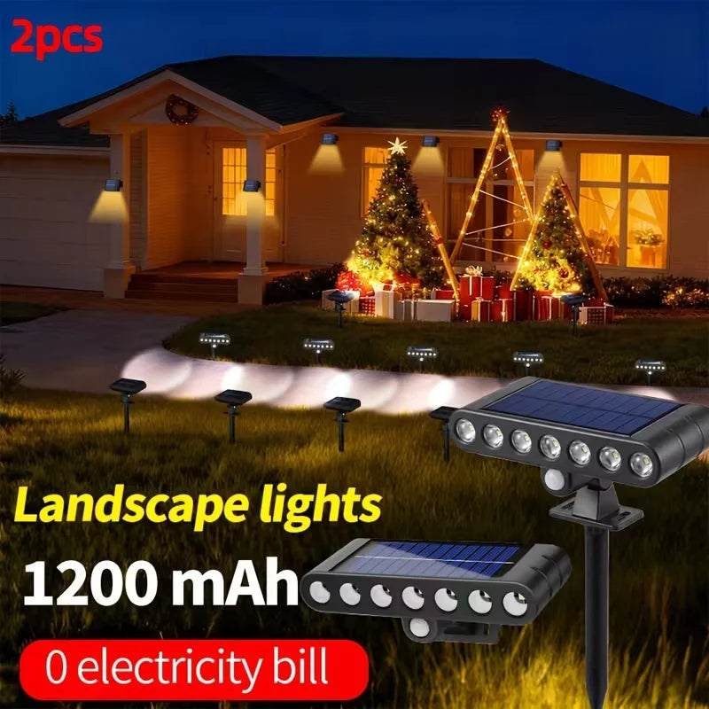 LumiVanta Solar-Gartenleuchte mit Bewegungsmelder | 7 LED | 3 Lichtmodi | Wetterfest