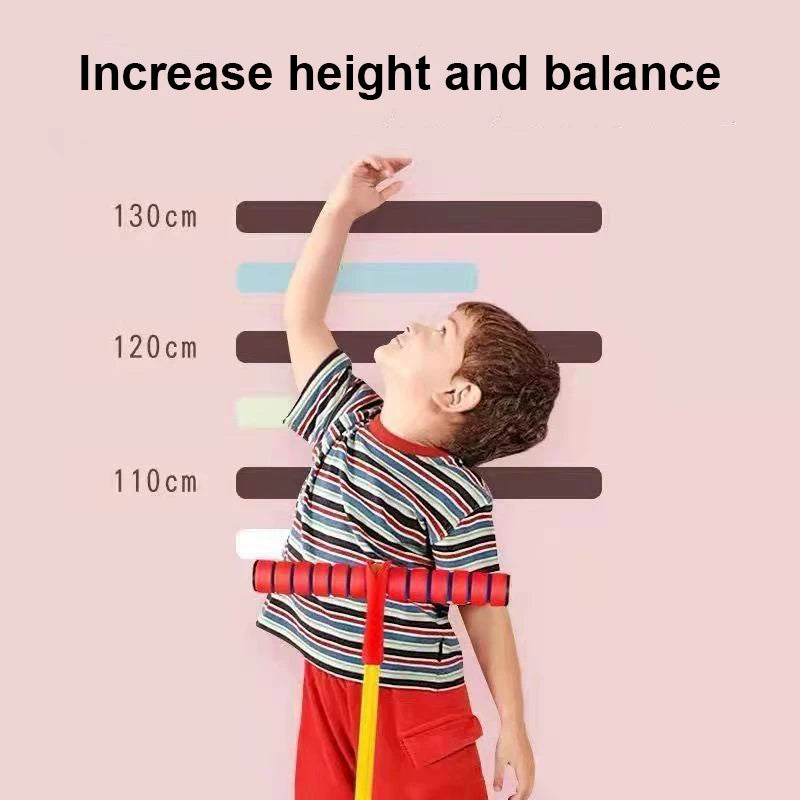 Hoparoo Schaumstoff-Pogo-Stick für Kinder | Sprungtrainer mit Quietschfunktion | Balance- & Koordinationsspielzeug