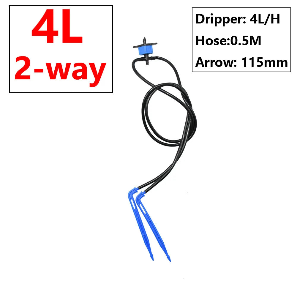 AquaVireo Tropfbewässerung Dripper 2L–8L/H | 1/2/4-Wege Verteiler | 0.3 / 0.5 cm Anschluss
