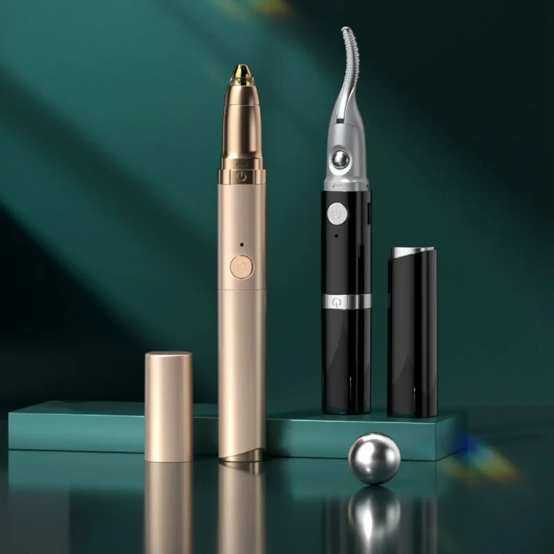 Veloura | Beheizter Wimpernformer | Augenbrauen- & Gesichtstrimmer | Wiederaufladbares 2-in-1 Beautygerät