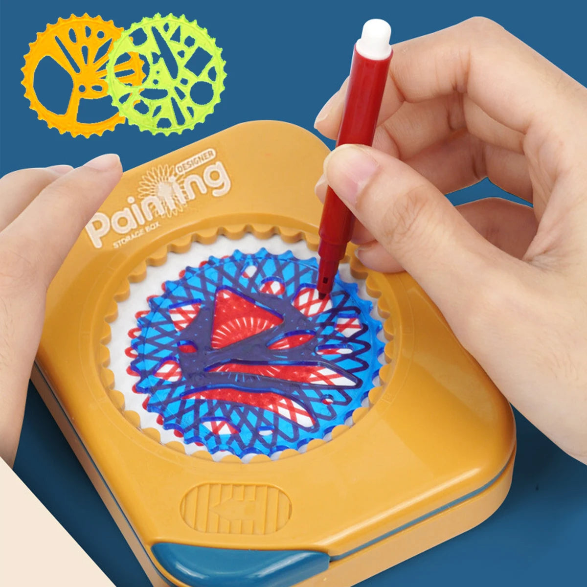 Geometriax Spirograph Zeichen Set | Geometrische Schablonen & Zahnräder | Kreatives Zeichenspielzeug | Kunststoff