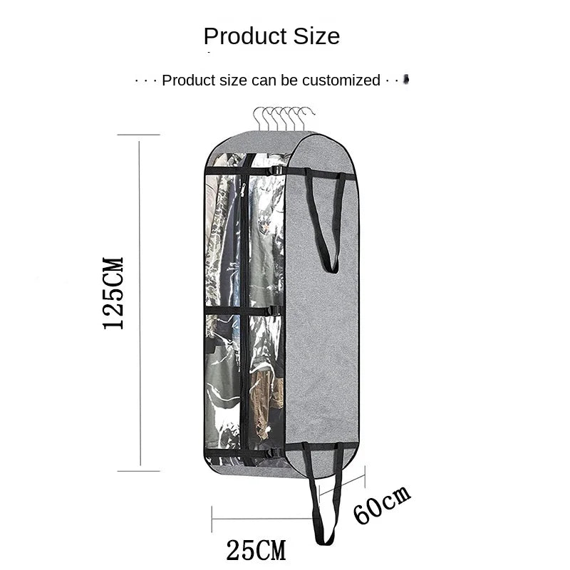 GuardWear Kleiderschutz Staubbeutel | Wasserdicht & Bakterienresistent | Grau | Verdickt & Verbreitert