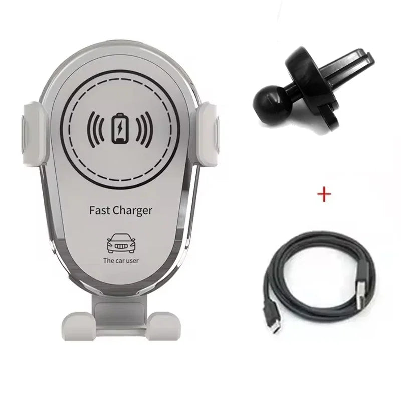 DRIVOLT Car Phone Holder with 30W Wireless Charger | Automatic Locking | Qi Charging & Safety Features | For Air Vents