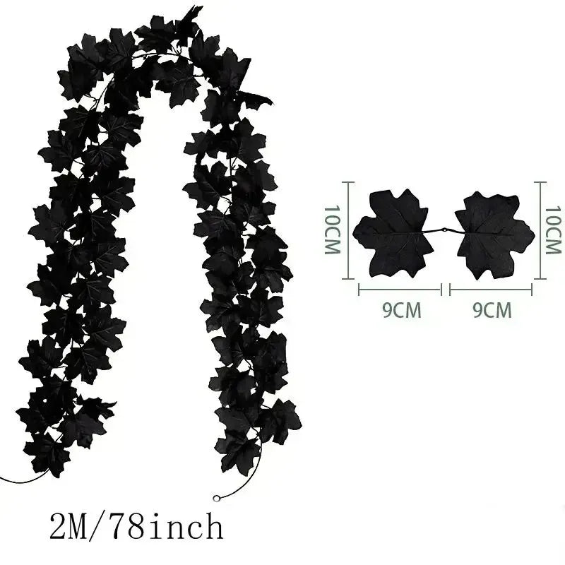 Aurelia Autumn Garland | Artificial Maple Leaf Wreath | 200 cm | Decoration for Home & Garden