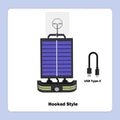 LumiCrest Solar Clip Licht mit Bewegungsmelder | 40 LED | USB wiederaufladbar | Wasserdichte Outdoor Lampe