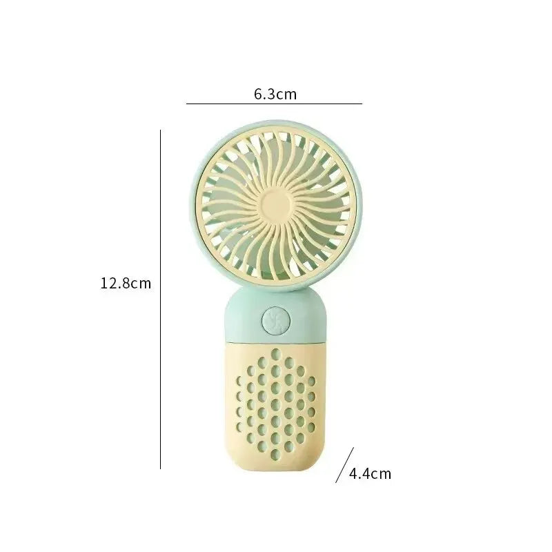 BriseBär Mini Hand Fan | Portable & Rechargeable | Quiet & Fragrance Function | Pastel Colors