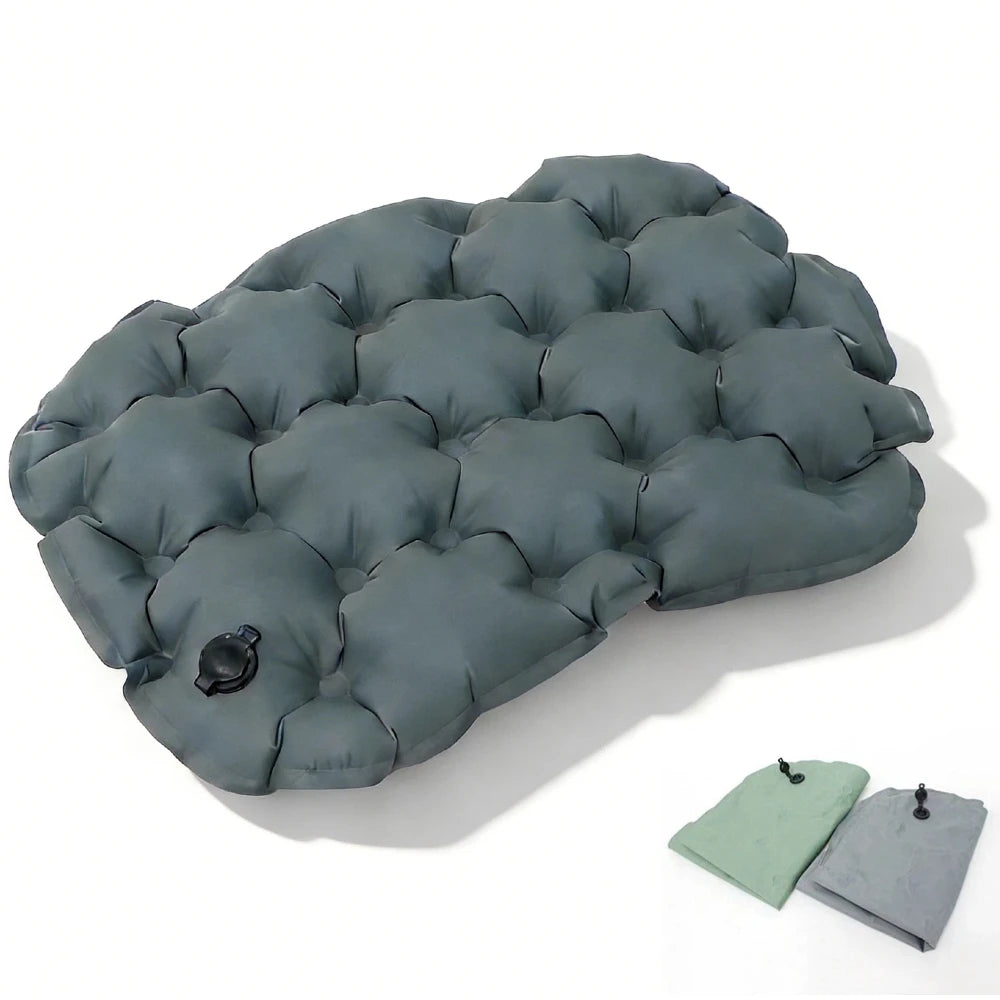 Campivo Sitzkissen Aufblasbar | Komfortables Outdoor-Sitzpolster | TPU-Nylon | 36 x 28 cm