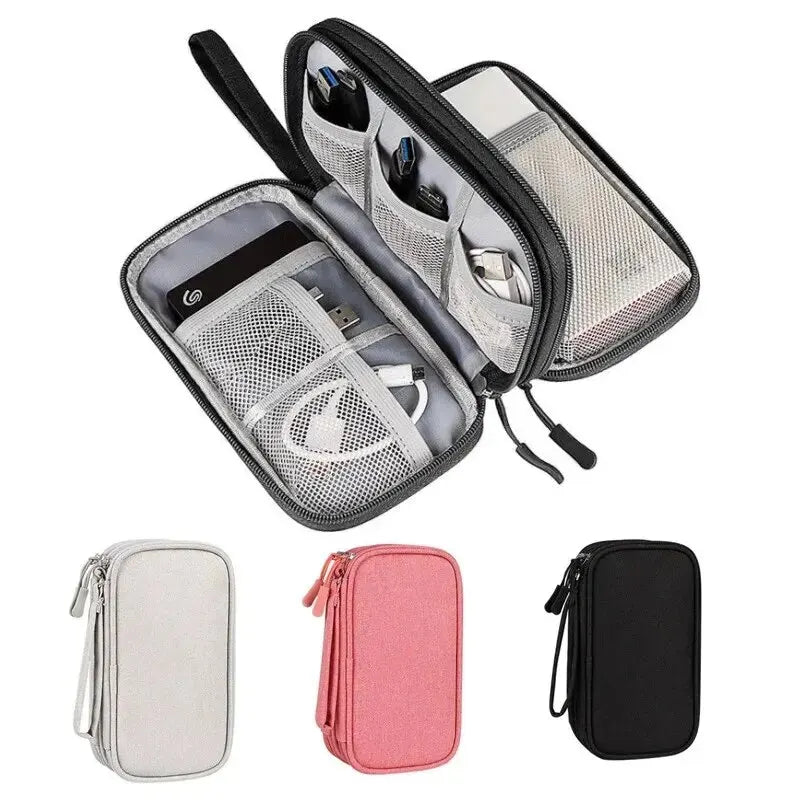 CableGuard Reise Kabel Organizer | Wasserdichte Aufbewahrungstasche | Doppel-Lagen Elektronik Zubehör Tasche
