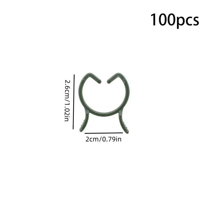 ClimbFix Garden Pflanzenclips 100/200er Set | 3 Größen | Rankhilfe Clips Grün