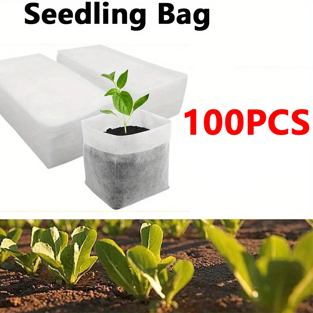 EcoSprout 100 Bio-Anzuchtbeutel | Pflanzenzüchtung | Wiederverwendbare Stofftöpfe für Garten & Zuhause