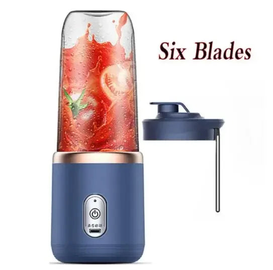 Frutiva Tragbarer Mini-Smoothie-Mixer | 6 Edelstahlklingen | 400 ml | USB wiederaufladbar | Personal Juicer