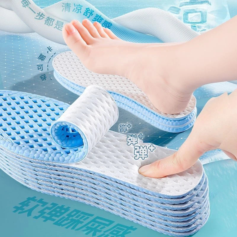 AirStepa | Atmungsaktive Memory-Foam Einlegesohlen | Stoßdämpfend & Kühlend | Für Sport- und Freizeitschuhe