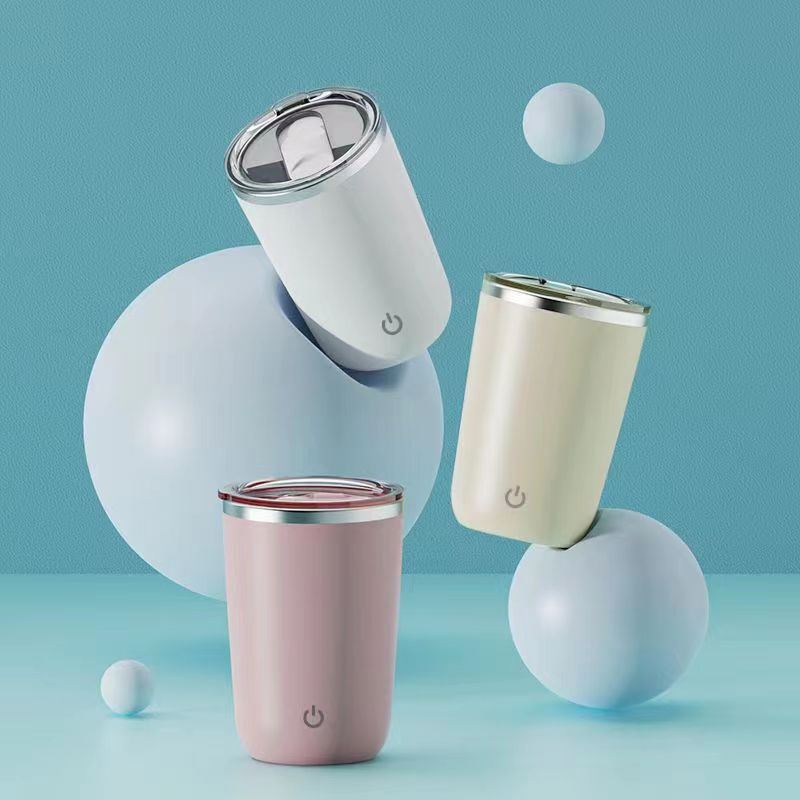 MixVortex | Automatischer Trink-Shaker aus Edelstahl | USB-Wiederaufladbar | Wasserdicht | 350 ml