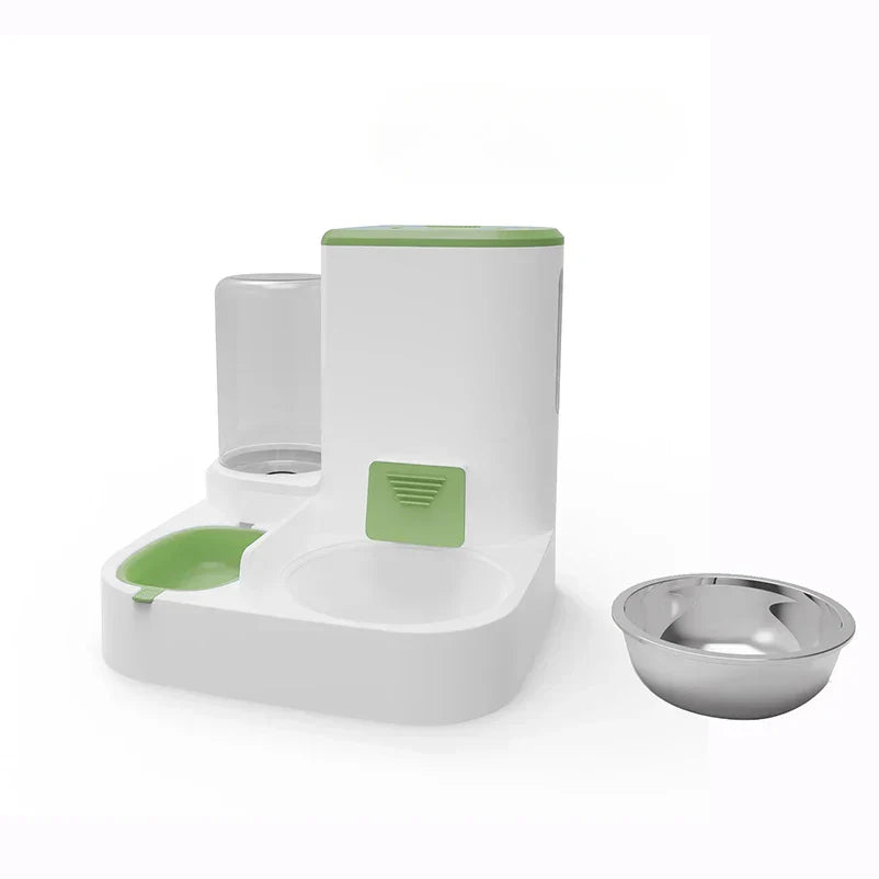 Feedipet Food & Water Dispenser for Cats & Dogs | Automatic Refill | 2-in-1 Bowl Set