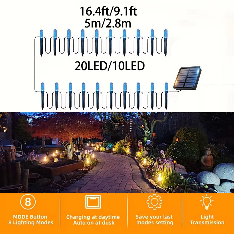 Lumivaro Solar-Gartenleuchte | Kristallblasen-Design | IPX4 Wetterfest | Solarbetrieben