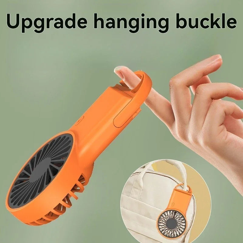 Breezora Mini Ventilator | 3 Geschwindigkeiten | USB-C | Faltbar & mit Haken