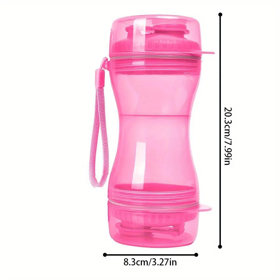 PawFlow | Tragbare Hunde-Trinkflasche | Manueller Wasserspender für Hunde | Auslaufsicher & Ideal für Spaziergänge