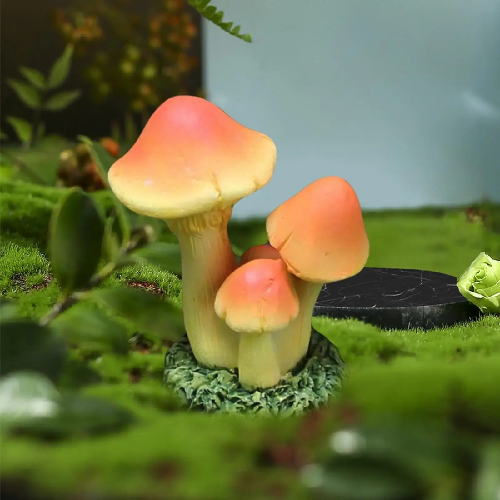 Gartenzauber Waldglanz Mini Deko Pilz Figur | Detailreiches Design | Kunstharz | 5 cm