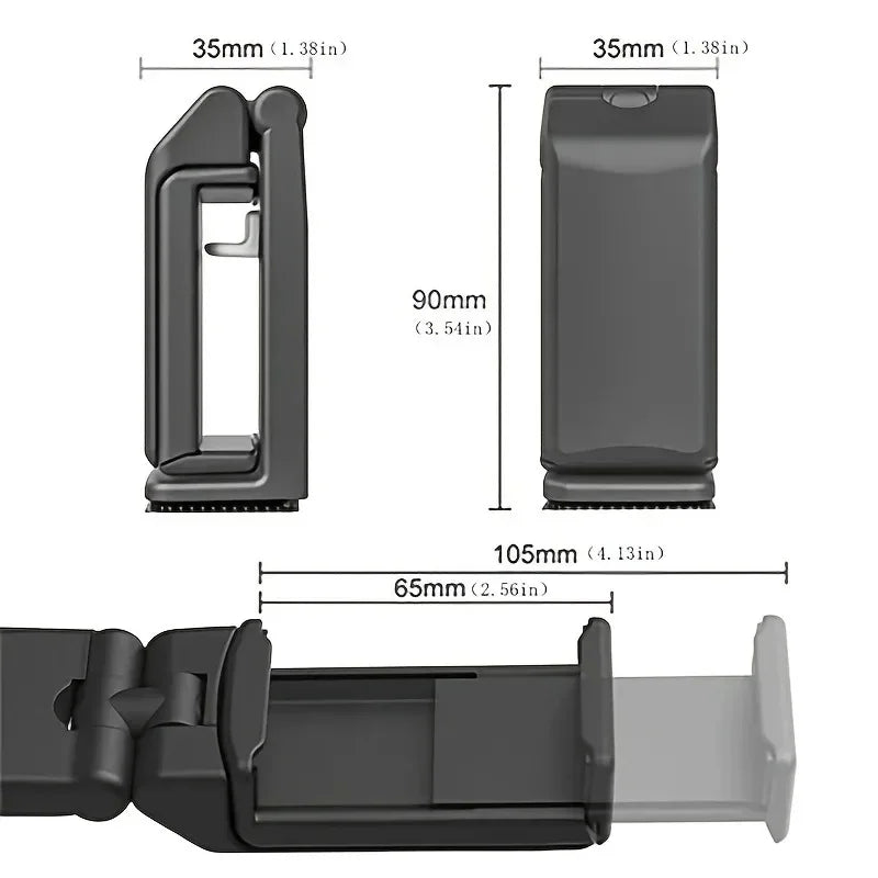 TravelFlex Handyhalterung | Faltbarer Smartphone-Halter mit Klemme | 360° Drehbar | Für Flugzeug & Reisen