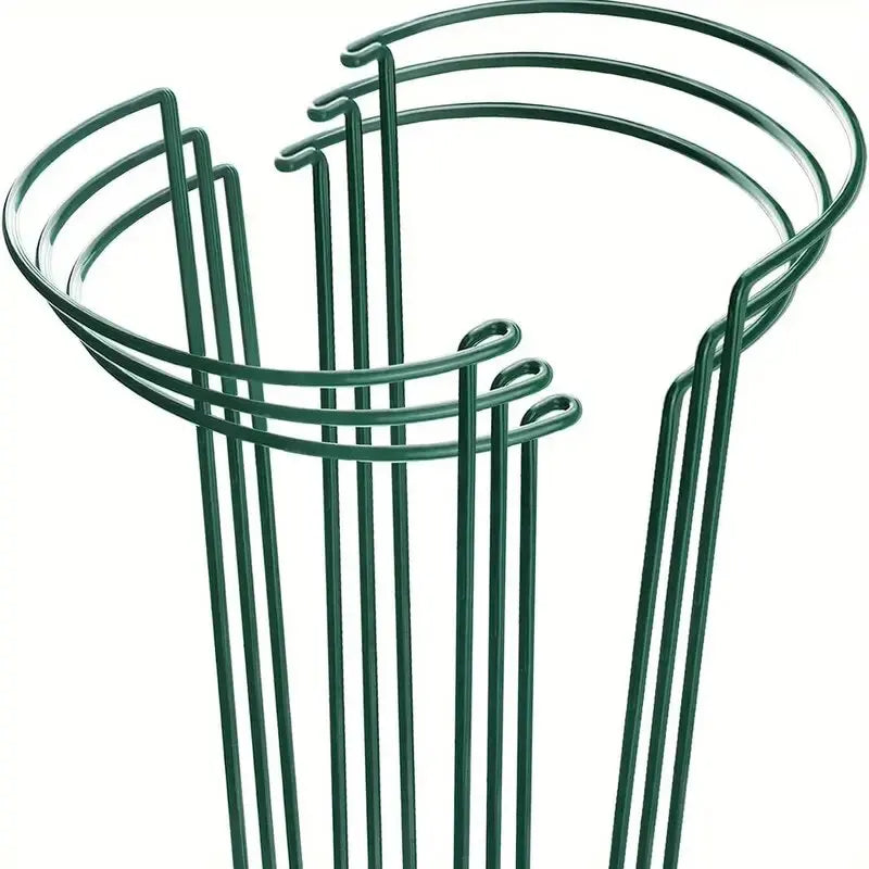 Verdexa | 6er Set Halbkreis-Pflanzenstützen aus Metall | Flexible Pflanzenhalter für Pfingstrosen, Tomaten & Blumen