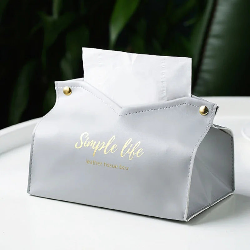 Tissora Kosmetiktuchbox | Elegante PU-Leder Optik | Große Aufbewahrungsbox für Zuhause & Auto