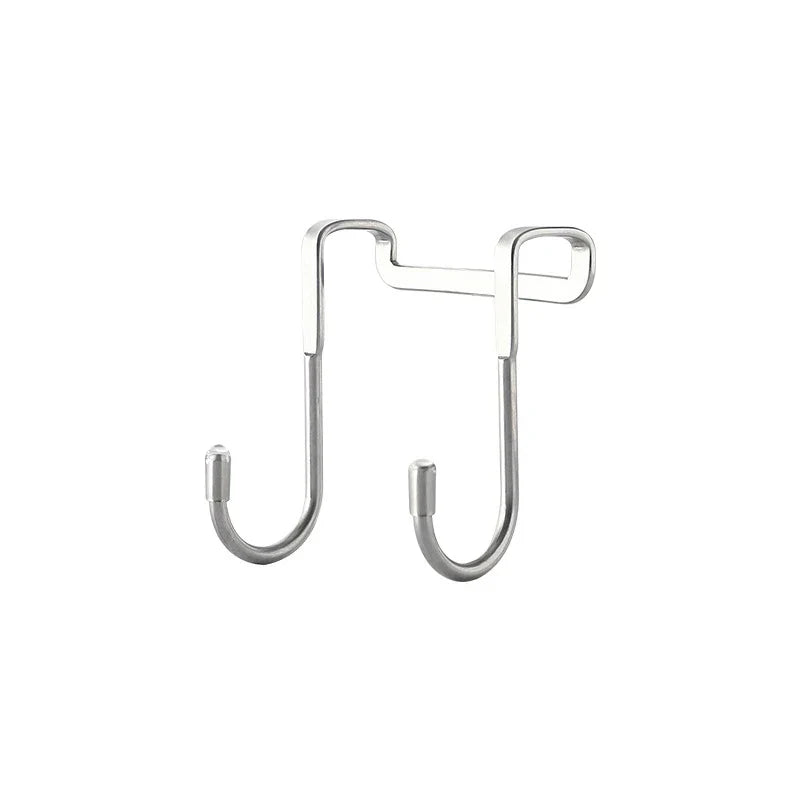 Door Hook DUOHOLD | Double Hook for Cabinet Doors | Stainless Steel 304 | Black or White | No Drilling Required