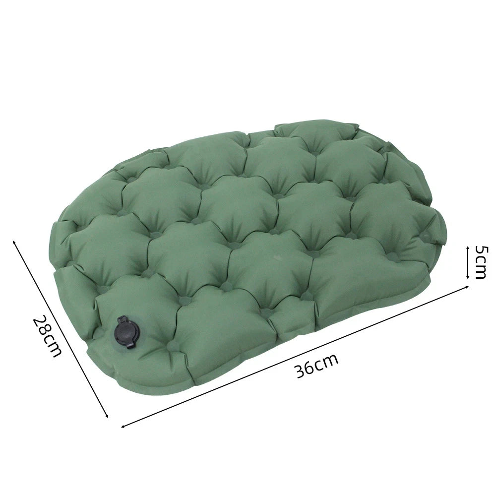 Campivo Sitzkissen Aufblasbar | Komfortables Outdoor-Sitzpolster | TPU-Nylon | 36 x 28 cm