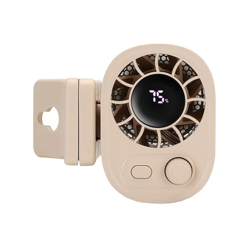 Breezico Mini Clip-Ventilator | Tragbar & Wiederaufladbar | 6,2 x 4,5 x 6,3 cm | 100-Stufen