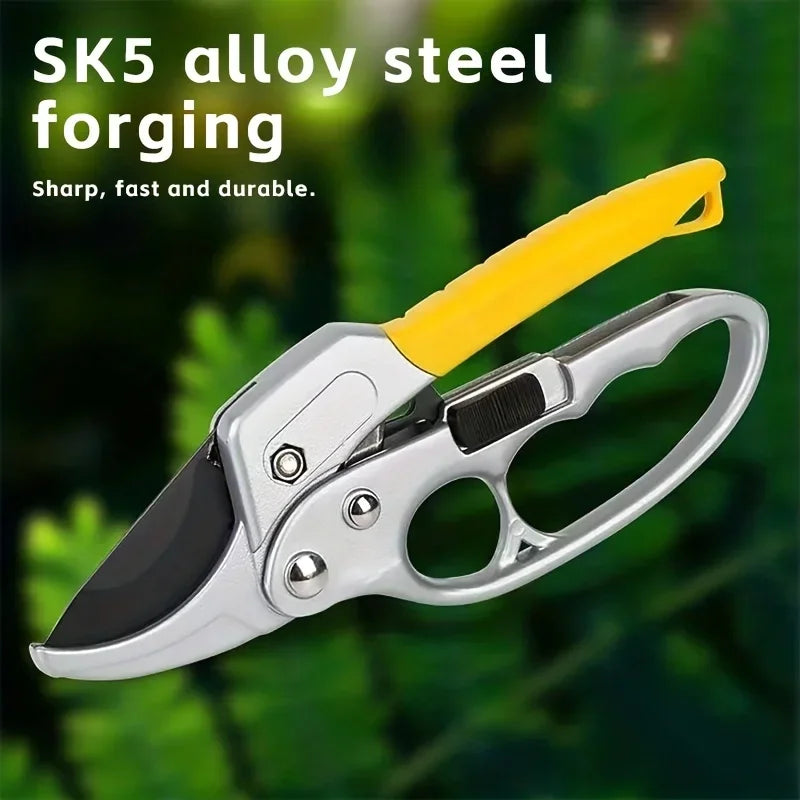 Forcetra Umlenk-Gartenschere mit Seilzug | SK5 Stahl | Kraftsparend bis 18 mm | Profi Baumschnitt
