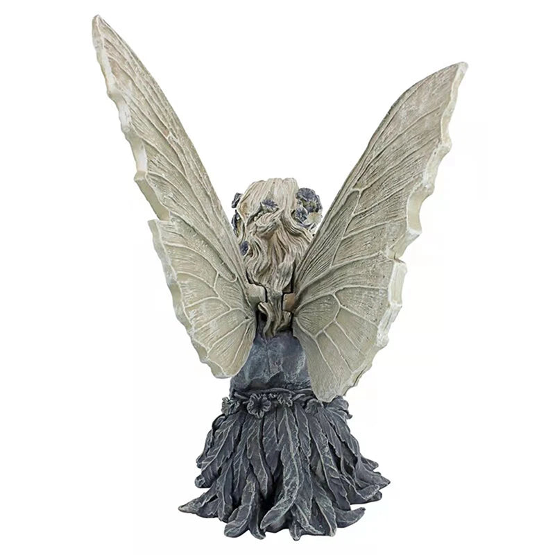 Elfenzauber Elfenfigur Statue | Resin Garten- & Wohnungsdeko | Engel Mädchen Ornament für Tisch & Garten
