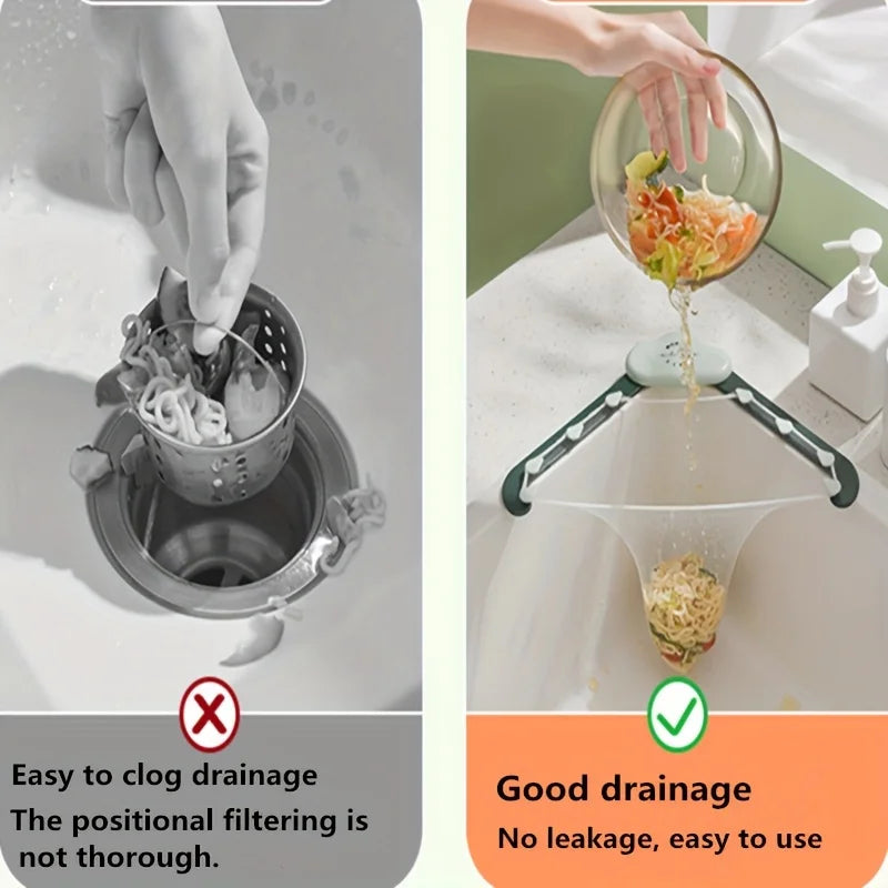 CleanSink Pro 51-teiliges Küchenspülen-Siebset | Dreieckiges Abtropf- und Aufbewahrungskorb-Set | Anti-Food-Kontakt Filter & Mesh | Abfall-Organizer