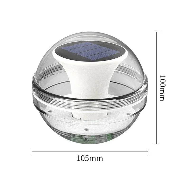 Lumivana Solar Poolleuchte schwimmend | 3 Lichtmodi LED | Wasserdicht IP65 für Pool & Teich
