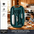 Kivano | 4-in-1 Schneidebrett Set | Mit Kochmesser, Obstmesser & Küchenschere | 33,5 x 21,5 cm