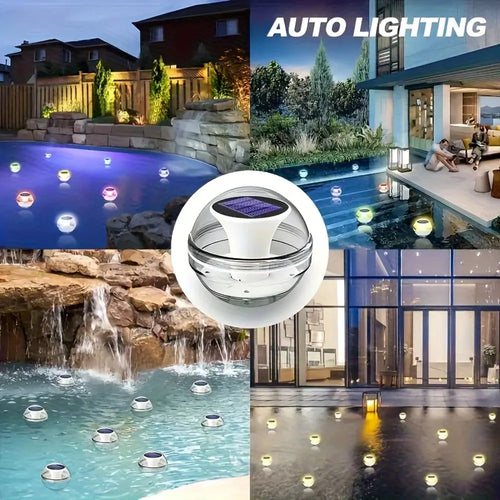 AquaLumé Solar Schwimmleuchte LED Kugel | RGB Farbwechsel | IP65 Wasserdicht | 10 cm