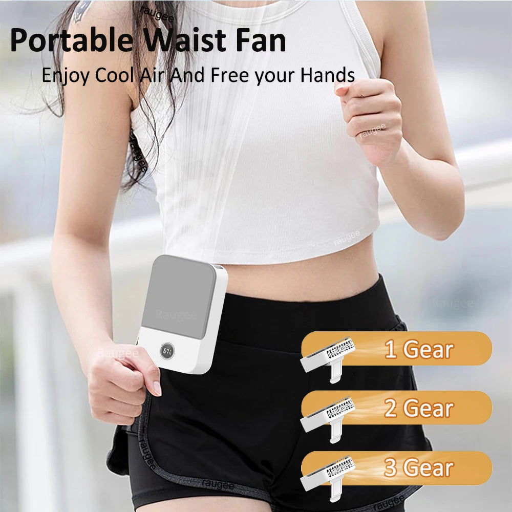 Coolvento Mini Ventilator | Taillenclip & Halsventilator | 2000 mAh Akku | 3 Stufen USB-C