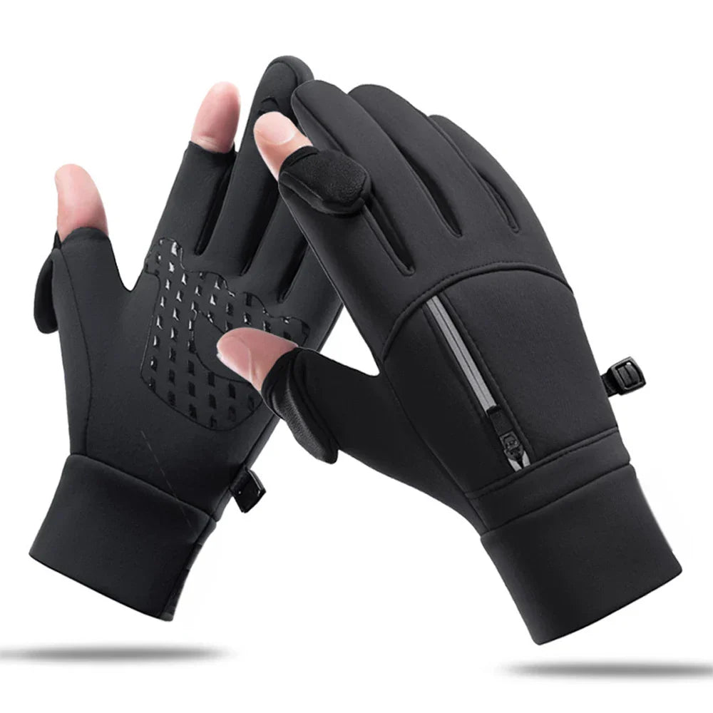 FrostGrip | Winter Gloves with Fold-Back Fingertips | Waterproof, Windproof & Touchscreen Compatible | M–XL