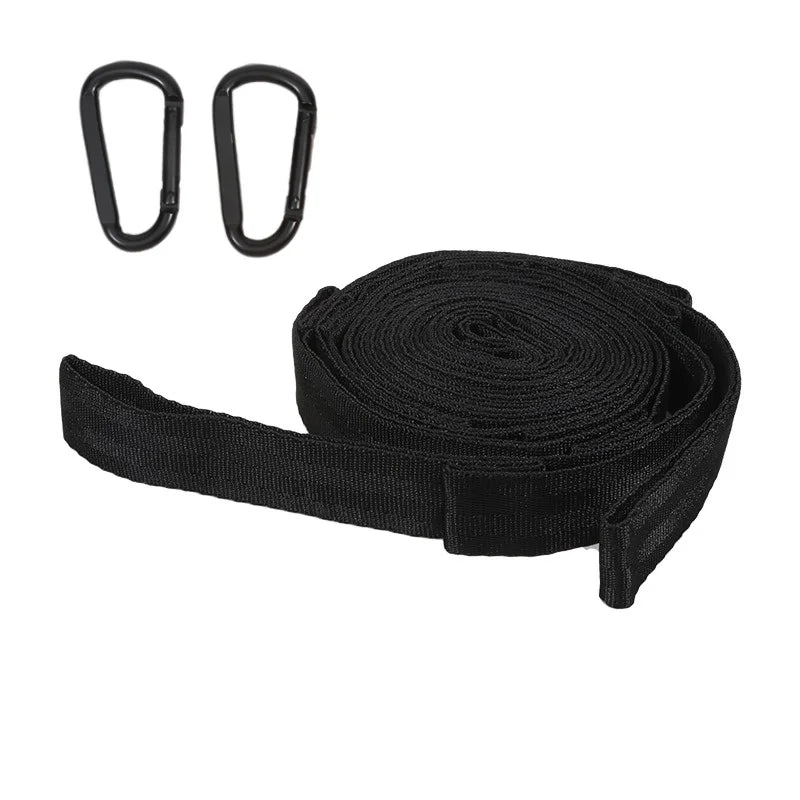 Hängkraft Hängematten Befestigungsset | 600 lbs Tragkraft | Polyester Gurte mit 5 Ringen | 2er Set