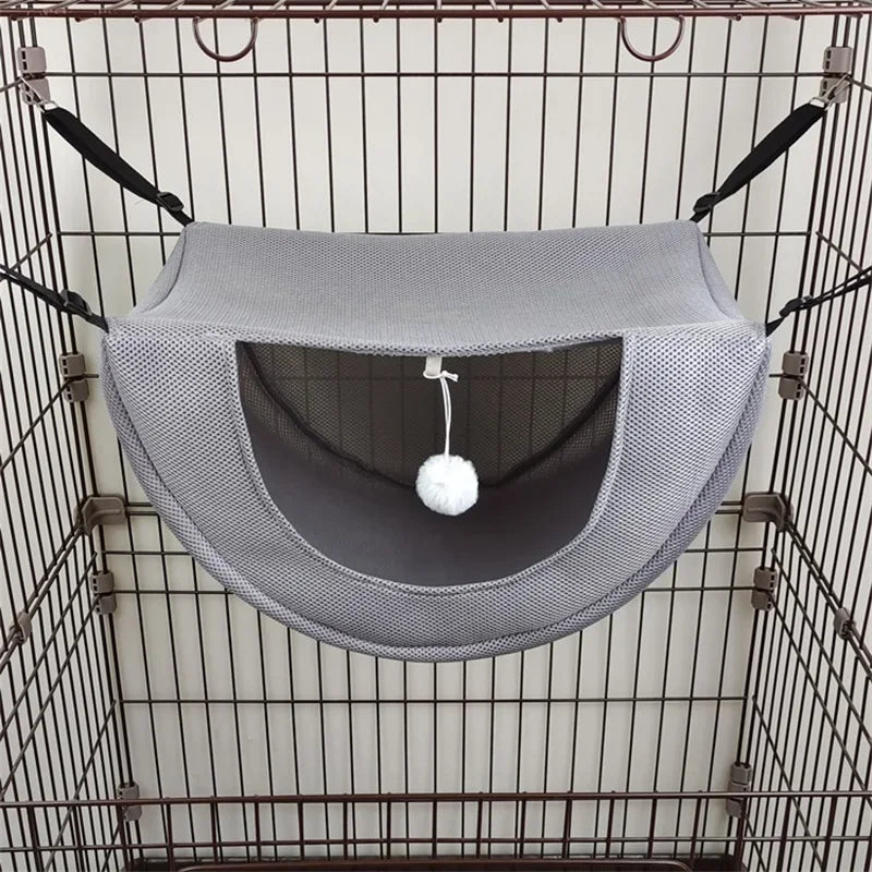 SnuggleNest | Hängematte für Katzen & Kleintiere | Atmungsaktiver Käfig-Schlafplatz | Waschbares Kuschelbett
